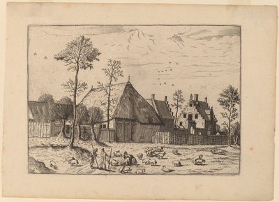 コテージ付き小屋 作： Johannes and Lucas van Doetechum after Master of the Small Landscapes