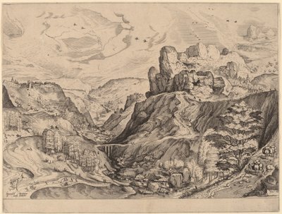 アルプスの風景 作： Johannes and Lucas van Doetechum after Pieter Bruegel the Elder