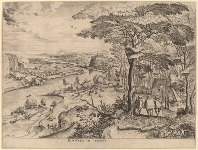 エマオへの巡礼者 作： Johannes and Lucas van Doetechum after Pieter Bruegel the Elder