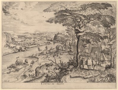 エマオへの巡礼者 作： Johannes and Lucas van Doetechum after Pieter Bruegel the Elder