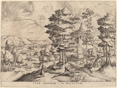 エジプトへの逃避 作： Johannes and Lucas van Doetechum after Pieter Bruegel the Elder