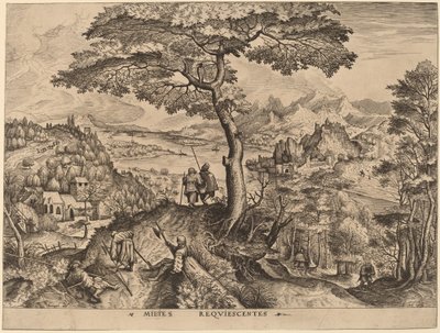 休息中の兵士 作： Johannes and Lucas van Doetechum after Pieter Bruegel the Elder