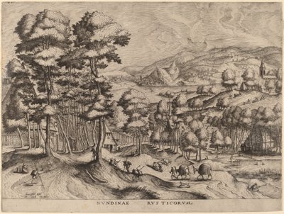 素朴な市場 作： Johannes and Lucas van Doetechum after Pieter Bruegel the Elder