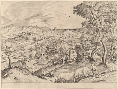 ベルギーのワゴン 作： Johannes and Lucas van Doetechum after Pieter Bruegel the Elder
