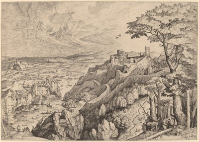 S. 砂漠のヒエロニムス (砂漠の聖ヒエロニムス) 作： Johannes and Lucas van Doetechum after Pieter Bruegel the Elder