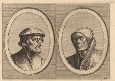 「Voorsichtighe Krijn」と「Broentje Spaer-pots」 作： Johannes and Lucas van Doetechum after Pieter Bruegel the Elder