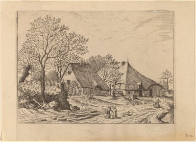 小屋のある農場とよく描く 作： Johannes and Lucas van Doetechum after the Master of the Small Landscapes
