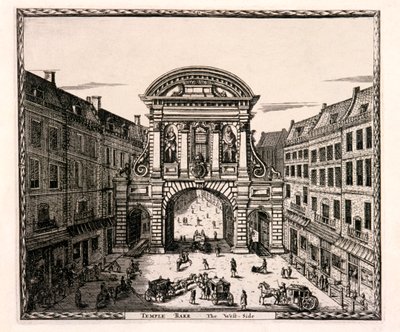 テンプルバー、ロンドン、c1700 作： Johannes de Ram