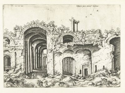 ディオクレティアヌス浴場の第 3 ビュー ローマ時代の遺跡、1561年（シリーズタイトル） 作： Johannes of Lucas van Doetechum (attributed to)