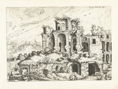 パラティーノ遺跡の第 3 ビュー ローマ時代の遺跡、1561年（シリーズタイトル） 作： Johannes of Lucas van Doetechum (attributed to)