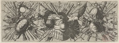 パノプリ。 ローマの腕を持つフリーズ、下部 Panoplia sev armamentarium… (シリーズタイトル) 作： Johannes of Lucas van Doetechum