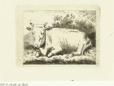横になっている牛 作： Johannes van Cuylenburgh