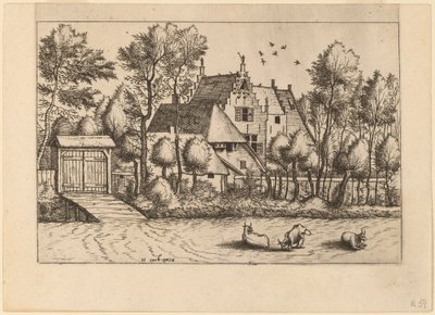 溝のあるカントリーハウス 作： Johannes van Doetechum, the Elder and Lucas