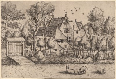溝のあるカントリーハウス 作： Johannes van Doetechum, the Elder and Lucas