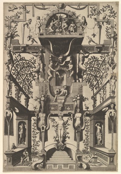 近代的なグロテスク装飾、1557年 作： Johannes van Doetecum I