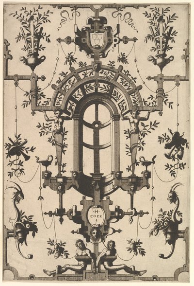 現代のグロテスクなストラップワーク、1554年。 作： Johannes van Doetecum I