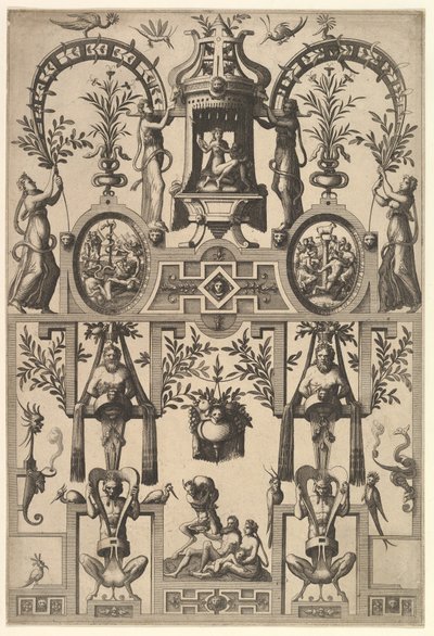 現代のグロテスクなストラップワーク、1557年。 作： Johannes van Doetecum I