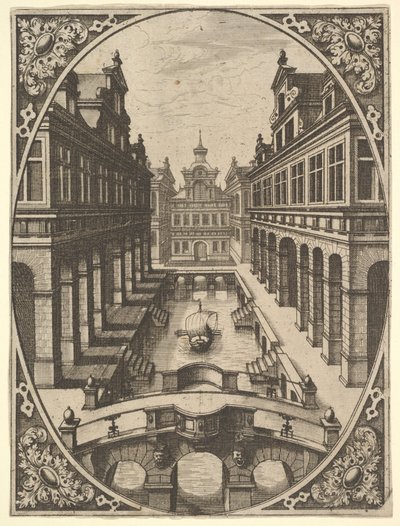 Scenographiae... のプレート、約。 1560年。 作： Johannes van Doetecum I