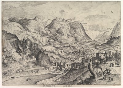 大いなる風景』より「狡猾な鳥捕り」Insidiosus auceps 1555-56年頃。 作： Johannes van Doetecum I