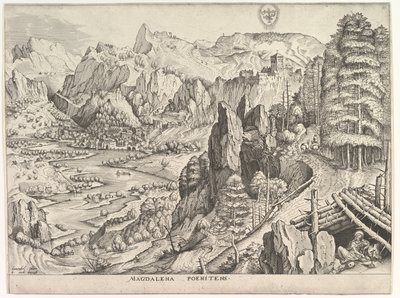 懺悔するマグダラ Magdalena Poenitens 『大いなる風景』より 1555-56年頃 作： Johannes van Doetecum I