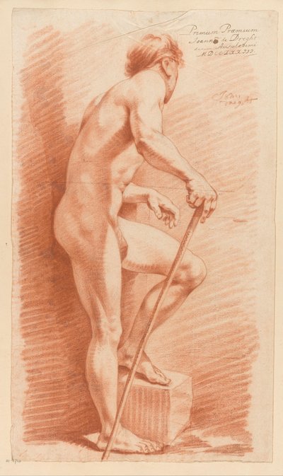 横から見た男性立裸体（一等賞 1773年） 作： Johannes van Dregt