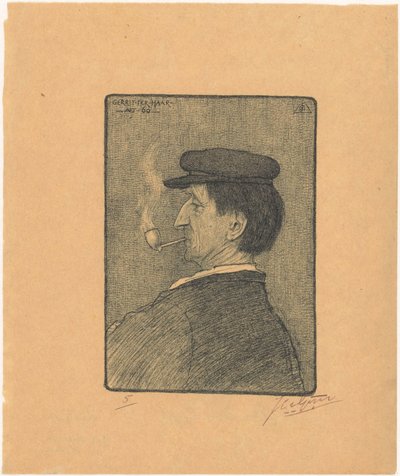 ゲリット テル ハールの肖像 作： Johannes van Gijn (signed by artist)
