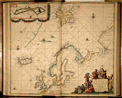 北ヨーロッパの地図（手描きの彫刻） 作： Johannes van Keulen