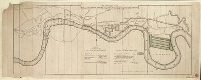 S.ワイアット氏の計画、ロンドンのドック案とドッグス島のドック案の比較 作： John (after) Cary