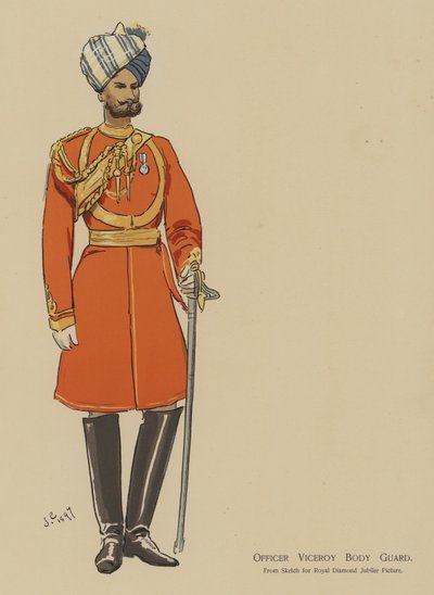 Officer Viceroy Body Guard（カラーリトグラフ 作： John (after) Charlton
