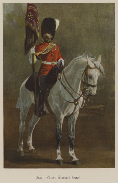 Scots Greys, Standard Bearer (カラーリトグラフ) 作： John (after) Charlton