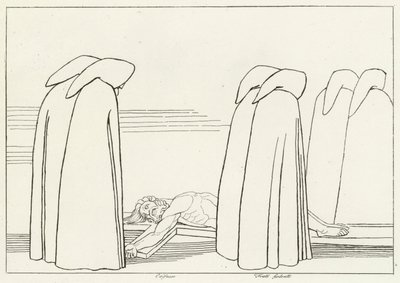 偽善者たち、インフェルノ、カント23（エングレーヴィング 作： John (after) Flaxman