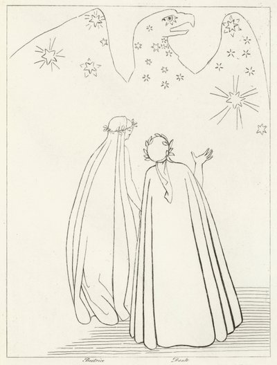 天空の鷲、楽園、カント19（彫刻 作： John (after) Flaxman