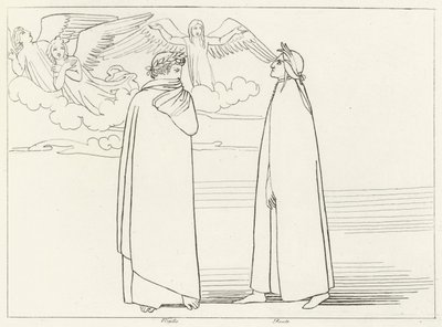 聖歌隊、煉獄、カント17 (エングレーヴィング) 作： John (after) Flaxman