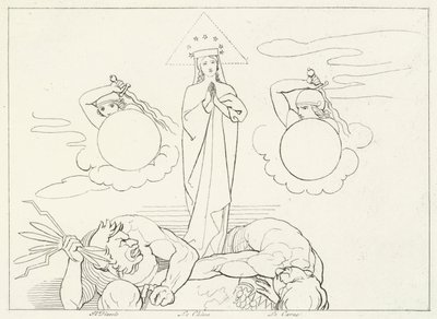 教会の民衆」パラダイス、カント25（エングレーヴィング 作： John (after) Flaxman