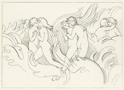 炎の運命、煉獄、カント26（エングレーヴィング 作： John (after) Flaxman