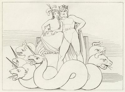 教会の陰謀、煉獄、カント32（エングレーヴィング 作： John (after) Flaxman