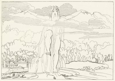 4つの金属の像、インフェルノ、カント14（エングレーヴィング 作： John (after) Flaxman