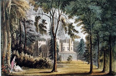ソフィア・ロッジ（1826年頃に出版されたアッカーマンの「芸術のリポジトリ」より）（カラーリトグラフ 作： John (after) Gendall