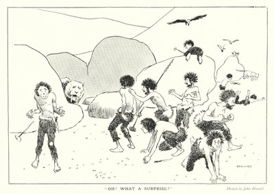 原始の光景："おお！なんという驚き！"(リトグラフ） 作： John (after) Hassall