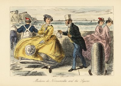 ラムズゲートのプロムナードで出会う英国紳士と淑女 作： John (after) Leech
