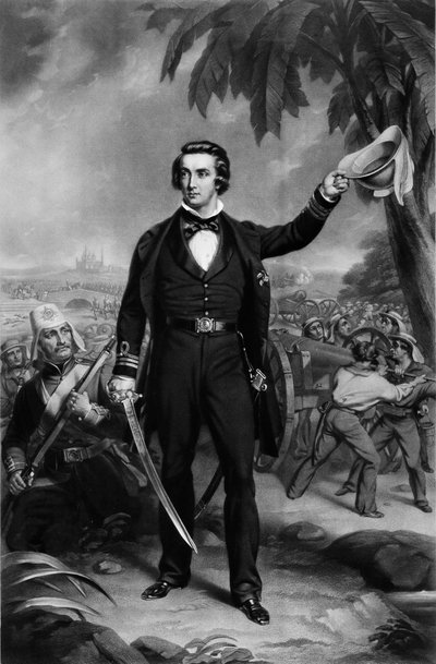 Sir William Peel RN, VC, KCB大尉、1857年9月21日（メゾチント 作： John (after) Lucas