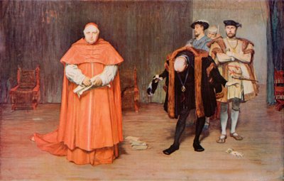 Shakespeare: The Downfall of Wolsey, King Henry VIII, Act III, Scene 2 (color litho) 作： John (after) Pettie