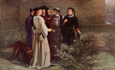 Shakespeare: The Red Rose and the White, Henry VI, Part I, Act II, Scene 4 (color litho) 作： John (after) Pettie