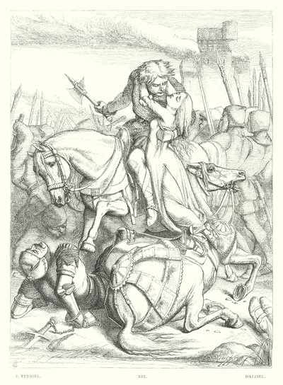 バイロンの『チャイルド・ハロルド』第3番、第49スタンザ（彫刻）。 作： John (after) Tenniel