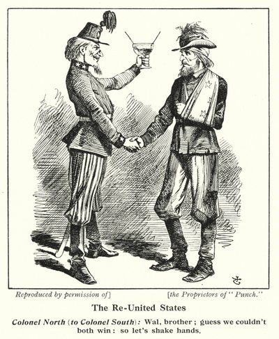 リ・ユナイテッド・ステイツ（リトグラフ 作： John (after) Tenniel