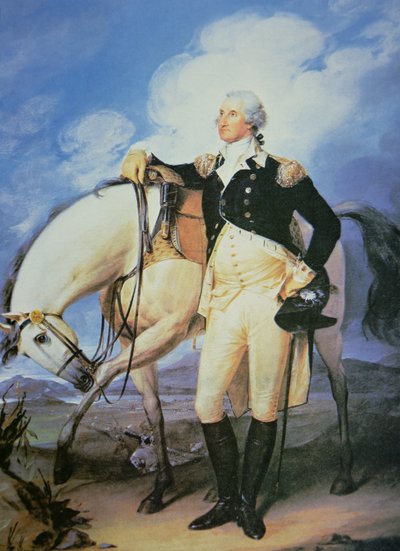 ジョージ・ワシントン（1732-99）（カラーリトグラフ 作： John (after) Trumbull