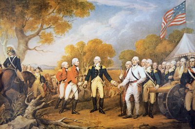 ニューヨーク州サラトガでのブルゴイン将軍の降伏 作： John (after) Trumbull