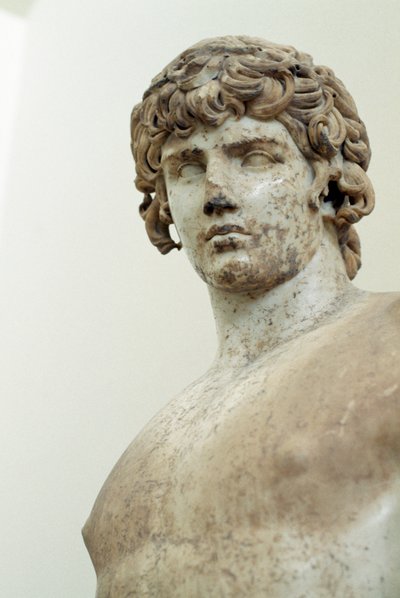 アンティノウス パリア式大理石像 ギリシャ、デルフィのアポロ神殿より ローマ文明時代、紀元後2世紀 詳細 作： Walter Charles Mills