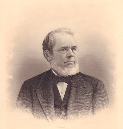 アメリカ人彫刻家アンドリュー・ヴァリック・スタウト（1835-1906）の肖像、F・E・ジョーンズによる彫刻（「レディース・リポジトリ」より）、1870年頃、アメリカ 作： Walter Charles Mills