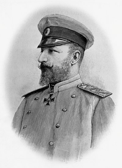 ブルガリアのツァーリ、フェルディナンド1世（1861-1948）の肖像、エングレービング 作： Walter Charles Mills